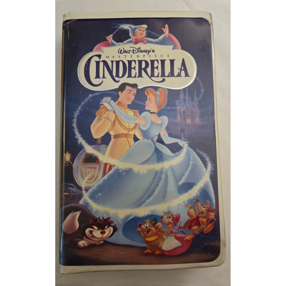 Walt Disney Masterpiece Cinderella‎ VHS Animated Movie Clamshell Case, Vintage